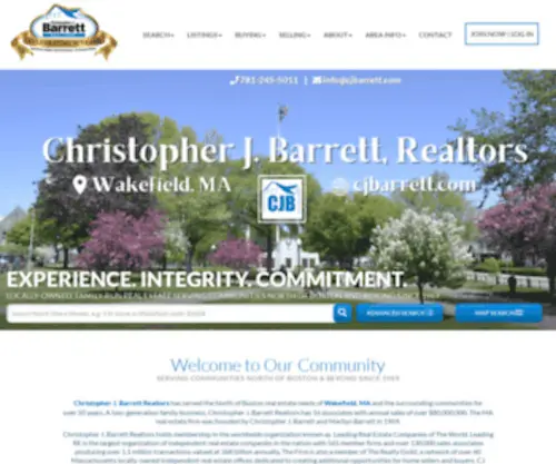 Cjbarrett.com(Wakefield MA Real Estate) Screenshot