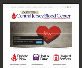 CJBCblood.org(New Jersey Blood Center) Screenshot