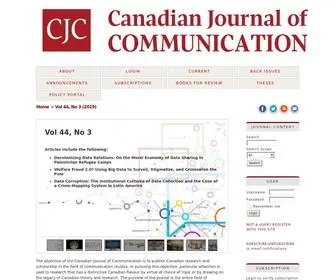 CJC-Online.ca(Canadian Journal of Communication) Screenshot