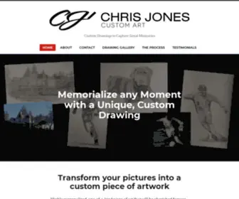 Cjcustomartwork.com(Custom Drawings to Capture Great Memories) Screenshot