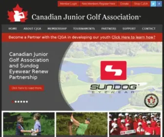 Cjga.com(Canadian Junior Golf Association) Screenshot