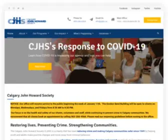 CJHS.ca(Calgary John Howard Society) Screenshot
