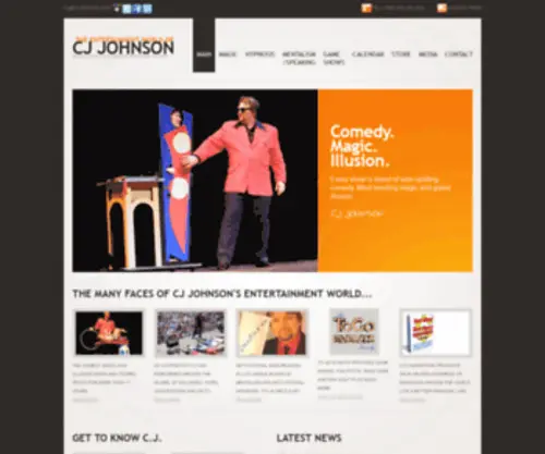 Cjjohnson.com(Austin Texas Magician) Screenshot