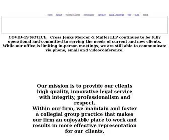 CJMmlaw.com(Cross Jenks Mercer & Maffei) Screenshot