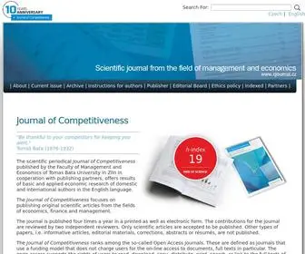 Cjournal.cz(Journal of Competitiveness) Screenshot