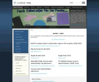 Cjraetm.ro(Centrul Județean de Resurse și Asistență Educațională Timiș) Screenshot