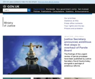 Cjsonline.gov.uk(The Ministry of Justice) Screenshot