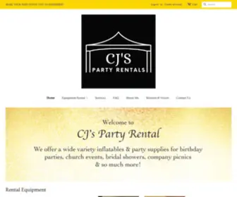 CJspartyrental.com(CJ's Party Rental) Screenshot