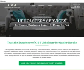 Cjupholstery.com(C & J Upholstery & Furniture in Roanoke) Screenshot