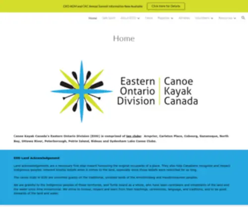 Ckceod.com(Canoe Kayak Canada's Eastern Ontario Division (EOD)) Screenshot