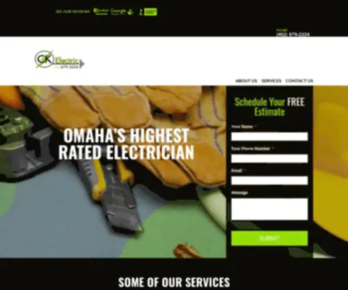 Ckelectricomaha.com(Omaha Electricians) Screenshot