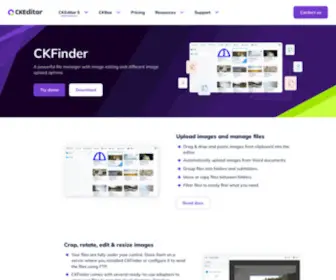 Ckfinder.com(File manager with image editing for CKEditor) Screenshot