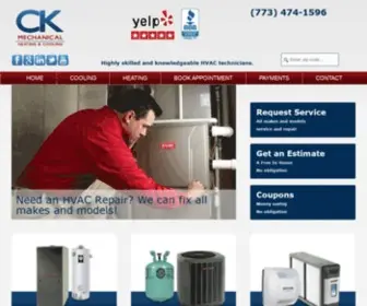Ckmechanicalhvac.com(CK Mechanical Hvac Heating Cooling Air Conditioning Furnace Chicago) Screenshot