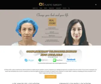 CKplasticsurgeryinc.com(Asian & Korean Plastic Surgery in Los Angeles) Screenshot