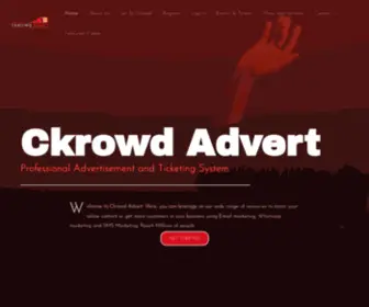 Ckrowdadvert.com(Online Marketing System For Businesses and content creators) Screenshot