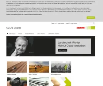 Claas-Gruppe.com(CLAAS ist einer der weltweit führenden Hersteller von Landtechnik. Zukunft ernten) Screenshot