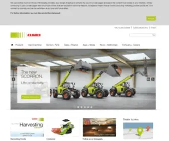 Claas.co.in(The official home page of CLAAS) Screenshot
