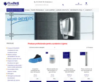 Clades.ro(Produse profesionale de curatenie si igiena) Screenshot