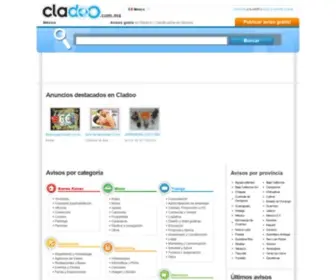 Cladoo.com.mx(Avisos Gratis México) Screenshot