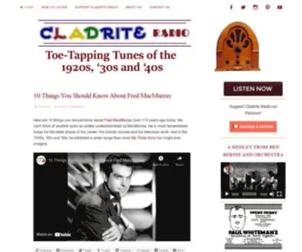 Cladriteradio.com(Toe-tapping tunes from the 1920s, '30s and '40s and musings of the popular culture of that era) Screenshot