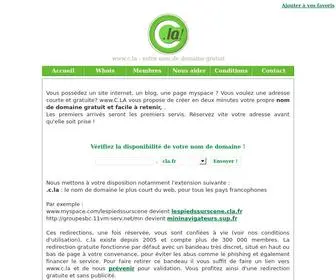 Cla.fr(Www.c.la nom de domaine gratuit en c.la) Screenshot