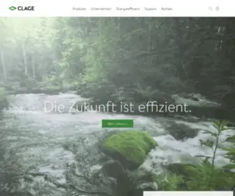 Clage.de(Energiesparende Warmwassergeräte) Screenshot