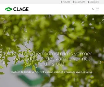 Clage.no(CLAGE VANNVARMERE) Screenshot