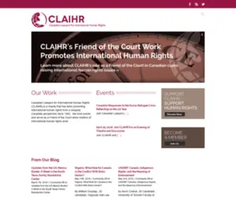 Claihr.ca(A charity) Screenshot