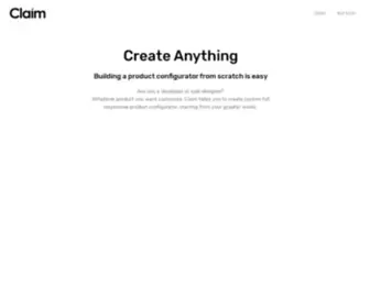 Claimconfigurator.com(The best way to create a product configurator for your shop) Screenshot