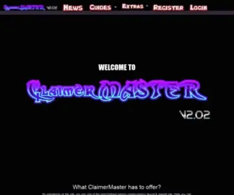 Claimermaster.com(CLAIMER MASTER) Screenshot