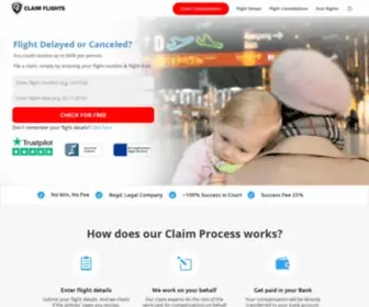 Claimflights.com(Claim compensation under EU law) Screenshot
