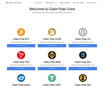 Claimfreecoins.io Screenshot