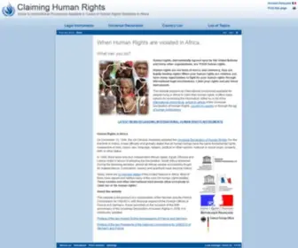 Claiminghumanrights.org(Claiming Human Rights in Africa) Screenshot