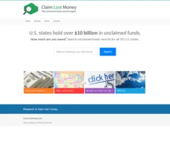 Claimlostmoney.com(Claim Lost Money) Screenshot