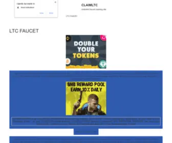 Claimltc.fun(Unlimited faucet claiming site) Screenshot