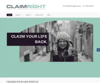 Claimright.com.au(Low cost claims service) Screenshot