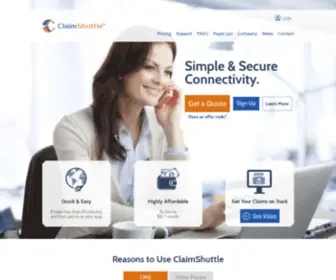 Claimshuttle.com(Approved CMS Network Service Vendor (NSV)) Screenshot