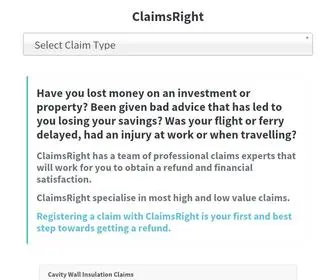 Claimsright.co.uk(ClaimsRight) Screenshot