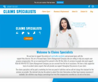 Claimsspecialists.co.uk(Claims Specialists UK) Screenshot