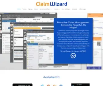 Claimwizard.com(Public adjusting business software solution for managing every step of the claim process) Screenshot