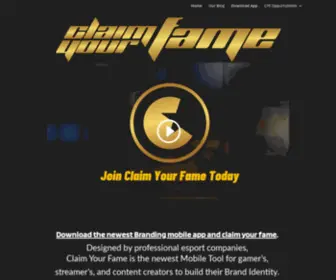 Claimyourfame.gg(Build Your Brand) Screenshot