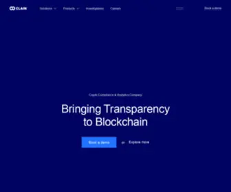 Clain.io(Crypto Compliance & Analytics Company) Screenshot