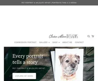 Clairealicedesigns.com(Pet Portrait Artist) Screenshot