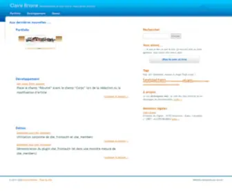 Clairebrione.com(Développement) Screenshot