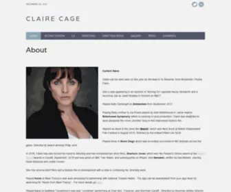 Clairecage.co.uk(Actor) Screenshot