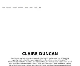 Claireduncan.net(Claire Duncan) Screenshot