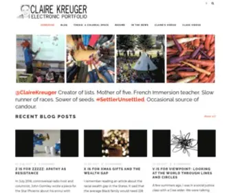 Clairekreuger.ca(Claire Kreuger's Electronic Portfolio) Screenshot