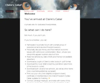 Clairescabal.com(A private site for freedomistas) Screenshot