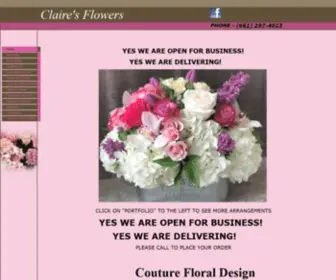 Clairesflowers.com(Flower Shop) Screenshot