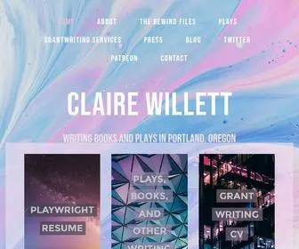 Clairewillettwrites.com(Claire Willett) Screenshot